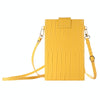 Stone Texture Card Holder Mobile Phone Bag with Long Strap(Yellow)
