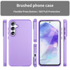 For Samsung Galaxy A55 5G Frosted Translucent TPU Hybrid PC Full Coverage Phone Case(Dark Purple)