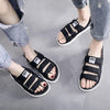 Summer Slippers Dual-purpose Beach Shoes Men Sandals, Size: 38(Black+White)