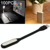 100 PCS Portable Mini USB 6 LED Light, For PC / Laptops / Power Bank, Flexible Arm, Eye-protection Light(Black)