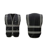 Multi-pockets Safety Vest Reflective Workwear Clothing, Size:XXL-Chest 130cm(Black)