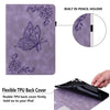 For Samsung Tab A 8.0 2019 T290/T295/T297 Butterfly Flower Embossed Leather Tablet Case(Purple)