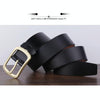 Dandali YY23 Men Retro Antique Pin Buckle Leather Belt Waistband, Length: 95-115cm (Black)