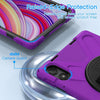 For Xiaomi Redmi Pad Pro 12.1 Rotatable Holder Silicone Hybrid PC Tablet Case with Shoulder Strap(Purple)