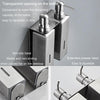 Hotel Stainless Steel Soap Dispenser Home Wall Mounted No Punch Press To Soap Bottle, Style: Square 3 Barrel