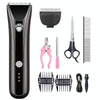 Waterproof Pet Clipper - Quiet, Cordless Dog Grooming Kit (Grey)