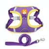 Reflective Dog Harness Chest Strap, Purple, Large - BL-867