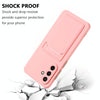 For Samsung Galaxy A36 5G Skin Feel Card Contrast Color Button TPU Phone Case(Pink)