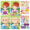 Face Changing Stickers Early Learning DIY Puzzle Stickers Toys(Princess)