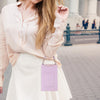 Litchi Texture Card Holder Mobile Phone Bag with Short Strap(Light Blue)