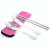 Three-Piece Outdoor Cutlery(Rose Red)