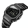 SANDA 390 Fashion Trend Men  Business Watch Outdoor Sports Personality Square Digital Electronic Watch(Black)