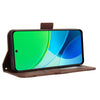 For vivo Y19s 4G Skin Feel Calf Texture Card Slots Leather Phone Case(Brown)
