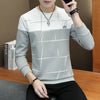 Long Sleeve Crew Neck Printed SweaterShirt Bottoming Shirt, Size: XXL(Black)