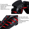 SULAITE Motorcycle Outdoor Riding Anti-Fall Protective Gear Knee Pads(Black Red)