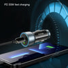 Yesido Y49 Car USB3.0 Fast Charger 30W Translucent PD Fast Charging(Black)