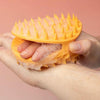 Double-Sided Silicone Cleaning Bath Brush Multifunctional Massage Shower Brush(Orange)