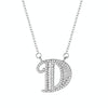 Women Fashion S925 Sterling Silver English Alphabet Pendant Necklace, Style:D