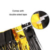Black And Gold Rain Curtain Festival Party Decoration Props, Size: 1x2M