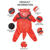 Large Black Dog Raincoat with Harness & Leash - Waterproof