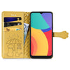 For Alcatel 1S 2021 Lovely Cat and Dog Embossing Pattern Horizontal Flip Leather Case , with Holder & Card Slots & Wallet & Cartoon Clasp & Lanyard(Yellow)