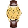 OLEVS 5566 Men Simple Single Calendar Waterproof Quartz Watch(Gold)