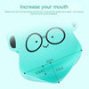 Waterproof Baby Bib Children Silicone Feeding Bag, Colour:Cyan Spectacled Bear