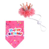 Pet Birthday Crown & Scarf Set, Pink, Cat/Small Dog