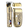 Men Bald Haircut 2 In 1 Electric Hair Clipper Waterproof Set(Gold)