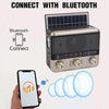 BAIJIALI EC-2110BTS Multifunctional Solar Radio Retro Full Band Card Radio(Brown)