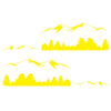 2 PCS/Set D-684 Mountain Totem Pattern Car Modified Decorative Sticker(Yellow)