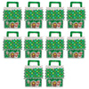 10pcs Christmas Candy Boxes Kraft Paper Christmas House Handbag Candy Boxes, Style: Large Green Base