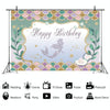 120 x 80cm Mermaid Happy Birthday Photography Background Cloth(12009608)
