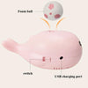 Suspension Ball Electric Fan Toy Children Fun Ocean Whale Suspension Blowing Ball Toy(Pink)