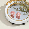 E2208-2 Pink Pearl Stud Earrings Jewelry