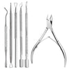 Stainless Steel Double Head Dead Skin Scissors Set, Specification: Set F