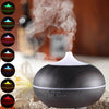 10W 150mL Wood Grain Aromatherapy Air Purifier Humidifier with LED Light for Office / Home Room(Black)
