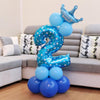 Number Foil Balloon Happy Birthday Decoration(Blue)