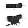 Car Multi-functional Driver Seat Console PU Leather Box Cigarette Lighter Charging Pocket Cup Holder Seat Gap Side Storage Box(Beige)