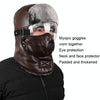 Leather Lei Feng Hat Winter Warm Ear Protection Cotton Cap, Style: Without Lens Brown
