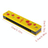 Wooden 16-holes Double-row Harmonica for Beginners, Color:Blue giraffe