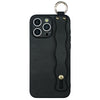 For iPhone 14 Pro Max Wavy Wristband Bracket TPU Phone Case(Black)