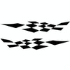 2 PCS/Set D-943 Checkered Flag Pattern Car Modified Decorative Sticker(Black)