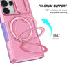 For Samsung Galaxy S25 Ultra 5G Sliding Camshield MagSafe Holder TPU Hybrid PC Phone Case(Purple Pink)
