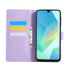For Samsung Galaxy A14 4G / 5G Rose Flower Embossed 3-Card Slots Leather Phone Case(Purple)