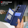 For Samsung Galaxy A35 5G Horizontal Flip Card Bag Holder Leather Phone Case(Dark Blue)