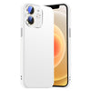 For iPhone 12 Nano Lens Cover Liquid Silicone Phone Case(White)