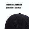 Washed Baseball Cap Casual Retro Shading Distress Torn Cap, Size:One Size(Dark Orange)