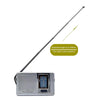 INDIN BC-R2011 AM FM Radio Pocket Mini Wide Reception Telescopic Antenna Radio(Silver Gray)