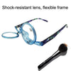 Makeup Magnifying Glass Presbyopic Glasses Flip Swivel Reading Glasses, Degree: +400(Black)